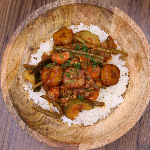 Veggie DG / Vegetable and banana stew