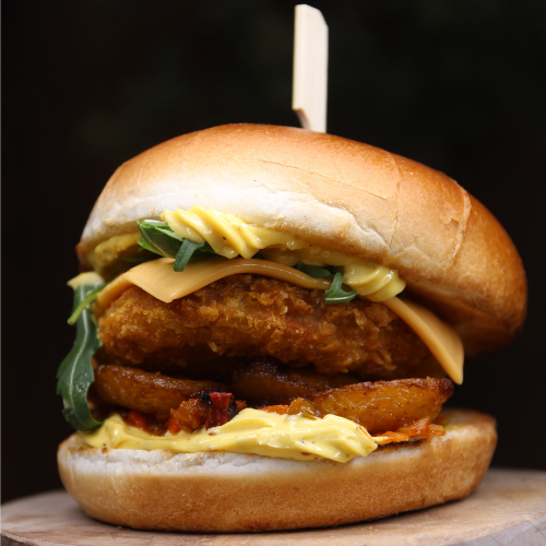 MENU Kamer burger au poulet pané