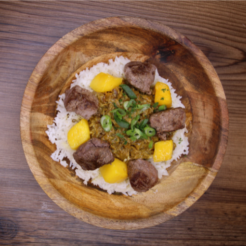 Beef mango coconut